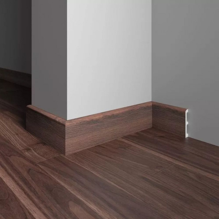 Плинтус Decor Dizayn 706-88SH 80*13*2400 мм