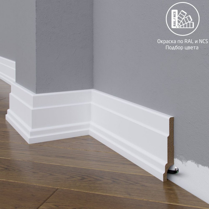 Плинтус Madest Decor МДФ 08 2400x18x88 мм
